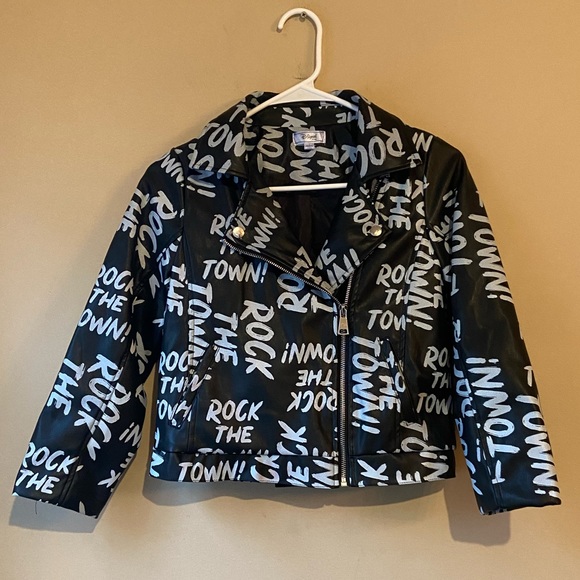 Descendants D-Signed Disney Faux Leather Rock The Town Black Moto Jacket Large - Picture 2 of 13